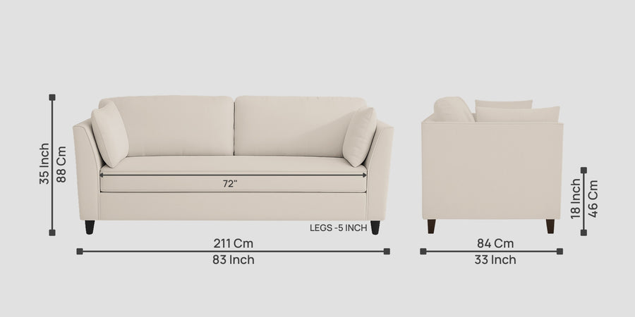 Miranda Velvet 3 Seater Sofa In Camel Beige Colour - Febonic Living