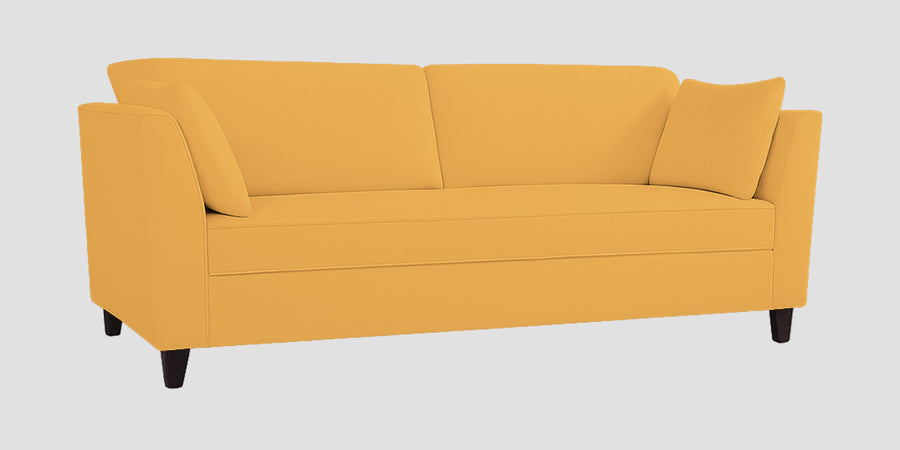 Miranda Velvet 3 Seater Sofa In Turmeric Yellow Colour - Febonic Living