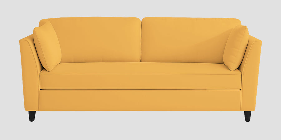 Miranda Velvet 3 Seater Sofa In Turmeric Yellow Colour - Febonic Living