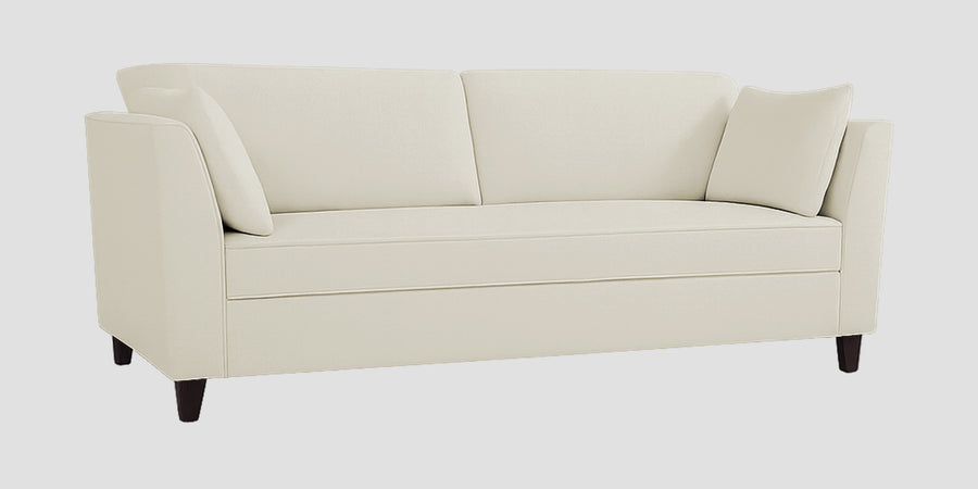 Miranda Velvet 3 Seater Sofa In Warm White Colour - Febonic Living