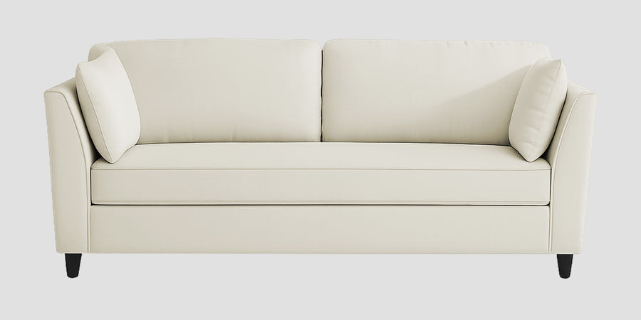 Miranda Velvet 3 Seater Sofa In Warm White Colour - Febonic Living