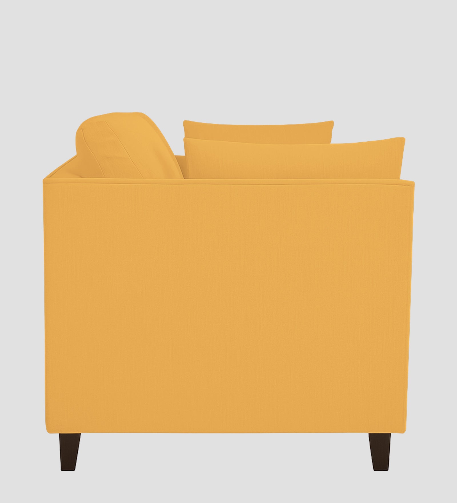Miranda Velvet 1 Seater Sofa In Turmeric Yellow Colour