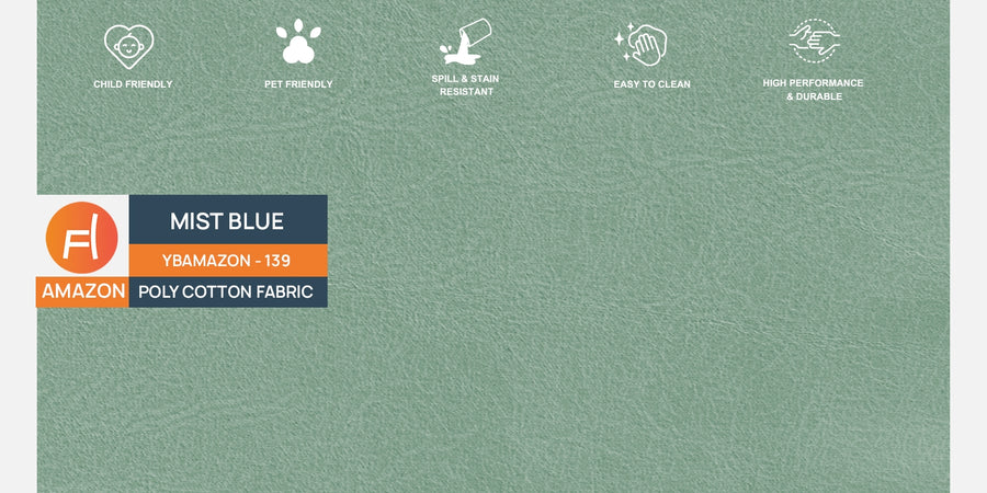 Woody Fabric Rhs Sectional Sofa 3 Lounger In Mist Blue Colour - Febonic Living