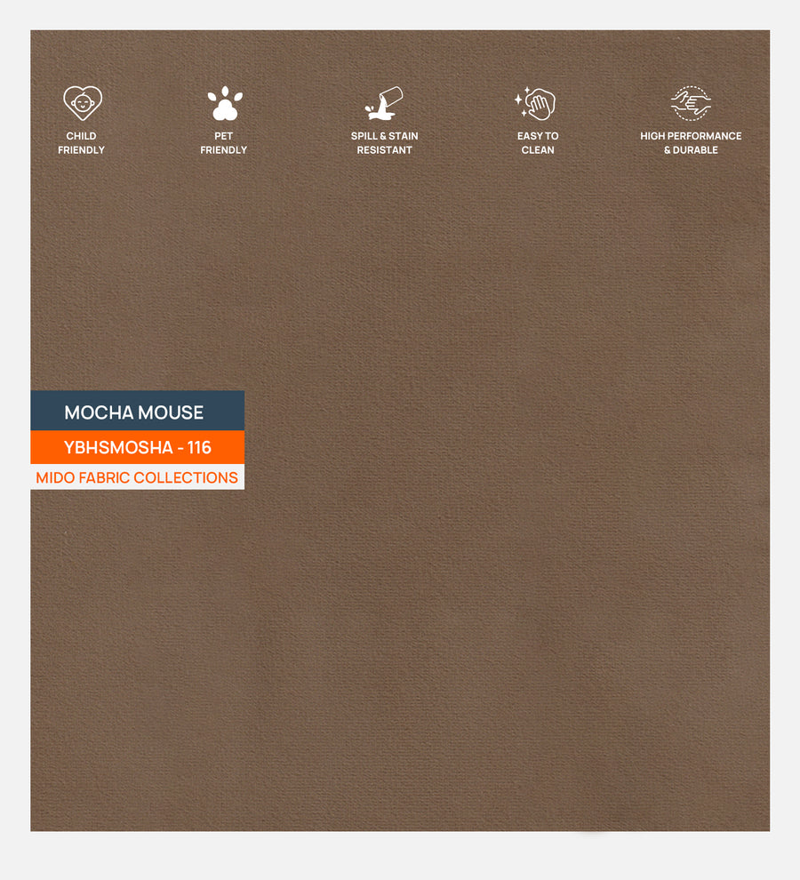 Daroo Velvet 1 Seater Sofa In Mocha Mouse Colour - Febonic Living