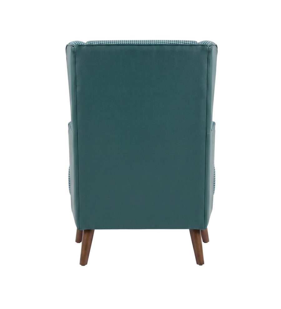 Moni Velvet Wing Chair - Teal Green