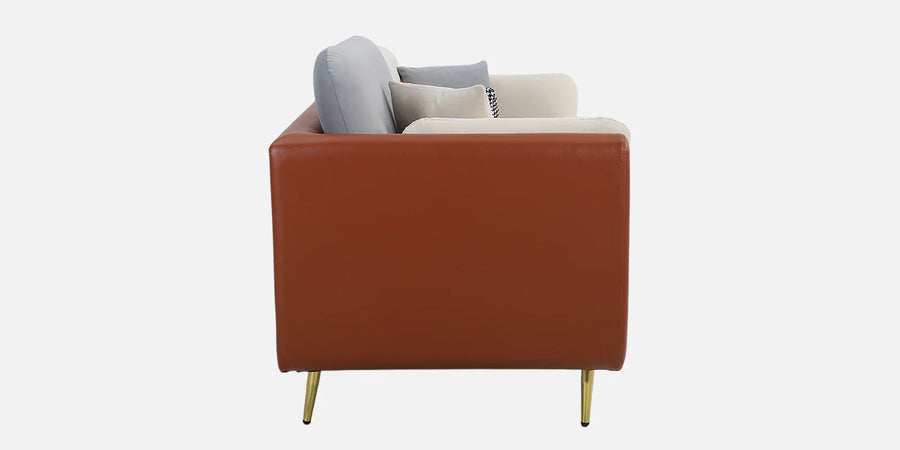 Montez Velvet 2 Seater Sofa - Brown And Beige Colour