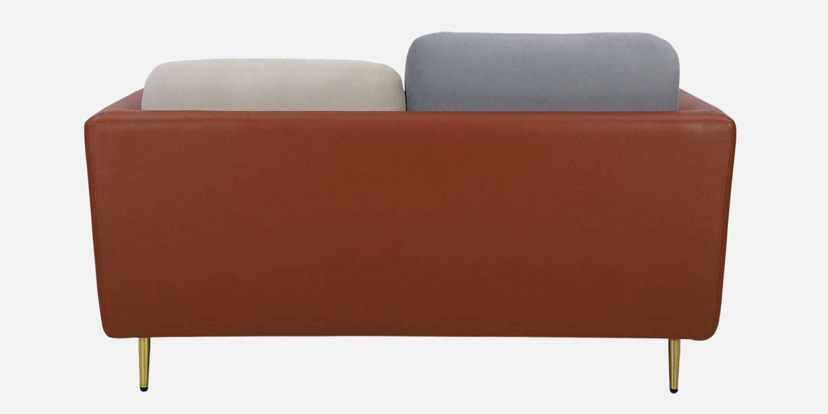 Montez Velvet 2 Seater Sofa - Brown And Beige Colour