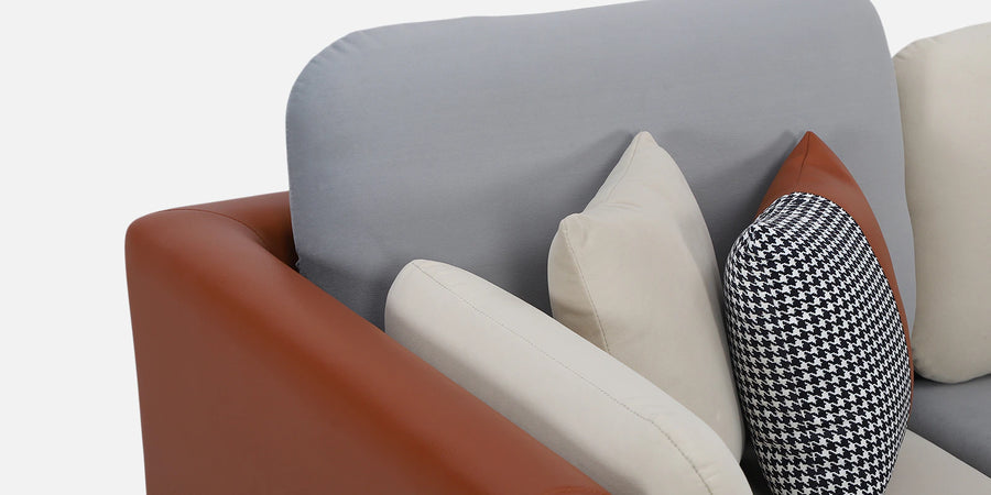 Montez Velvet 2 Seater Sofa - Brown And Beige Colour