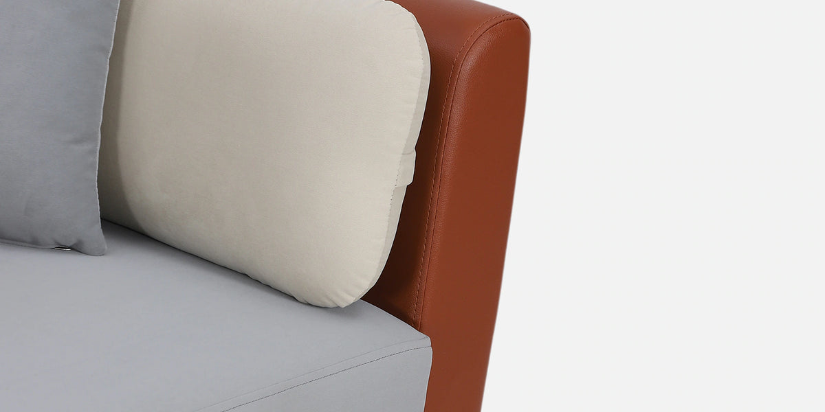 Montez Velvet 2 Seater Sofa - Brown And Beige Colour