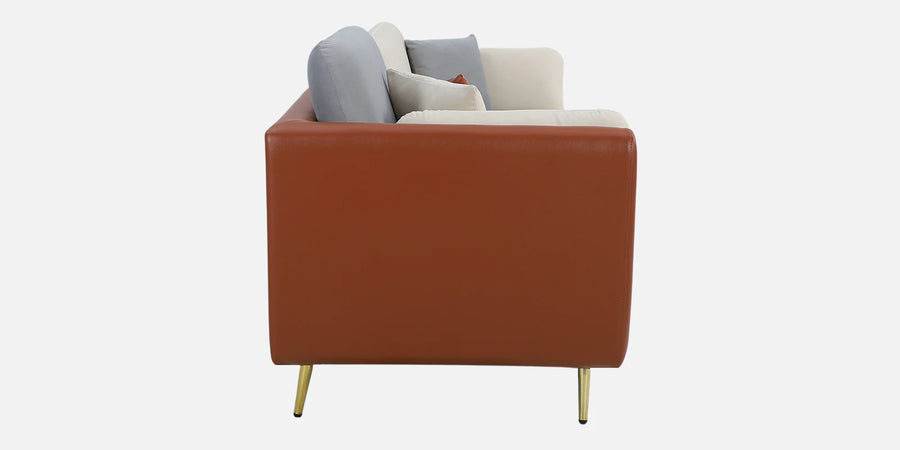Montez Velvet 3 Seater Sofa - Brown And Beige Colour