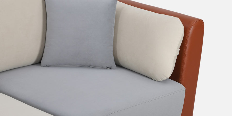 Montez Velvet 3 Seater Sofa - Brown And Beige Colour