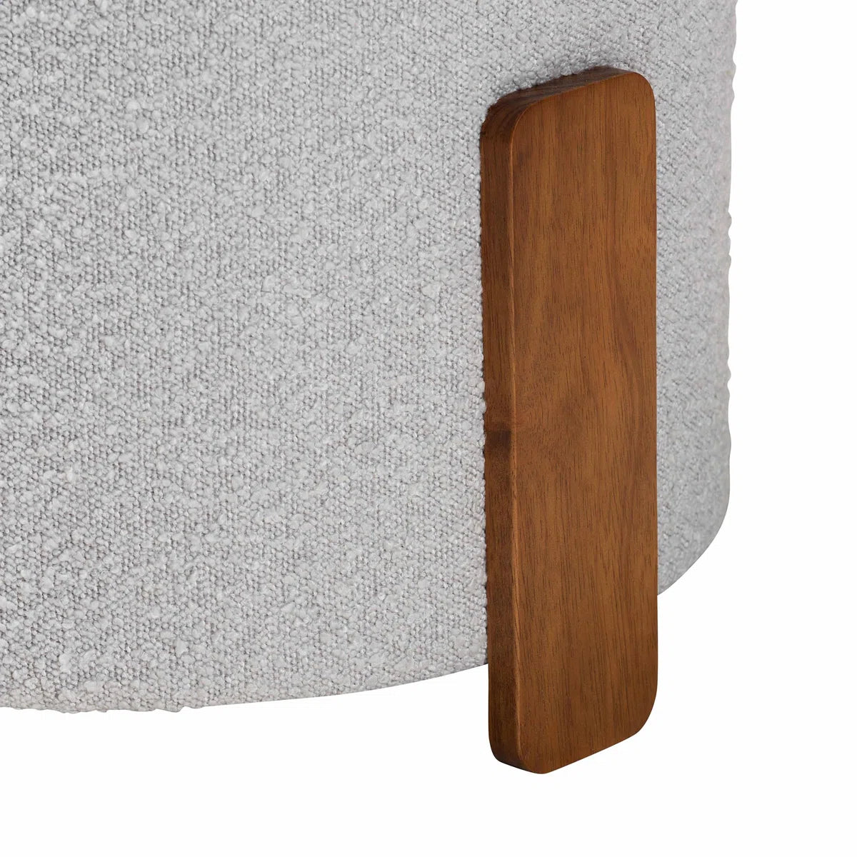 Monty Boucle Pouffe In Fog Grey Colour
