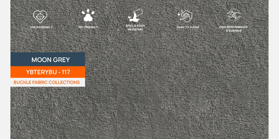 Corny Boucle Fabric 2 Seater Sofa In Moon Grey Colour - Febonic Living