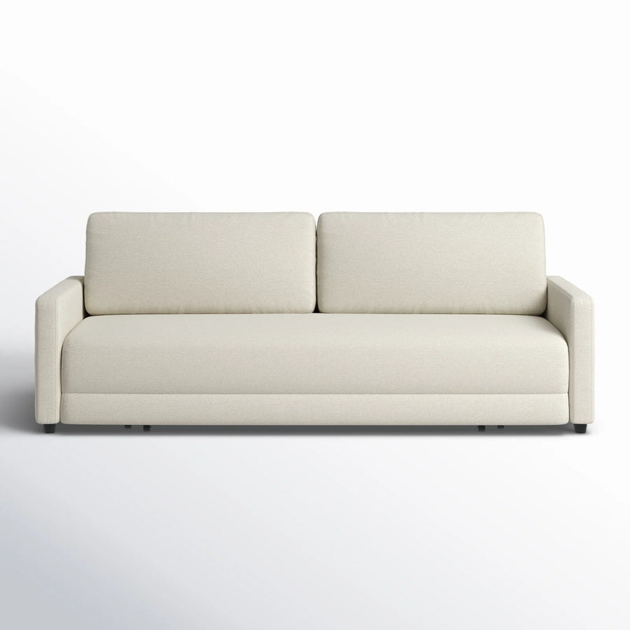 Leora Fabric 3 Seater Convertible Sofa Cum Bed In Ivory Cream Colour - Febonic Living