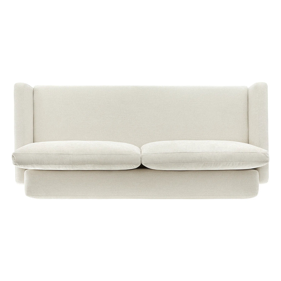 Leora Fabric 3 Seater Convertible Sofa Cum Bed In Ivory Cream Colour - Febonic Living