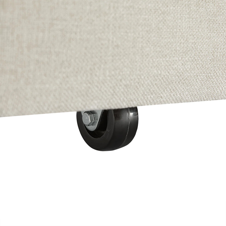 Leora Fabric 3 Seater Convertible Sofa Cum Bed In Ivory Cream Colour - Febonic Living