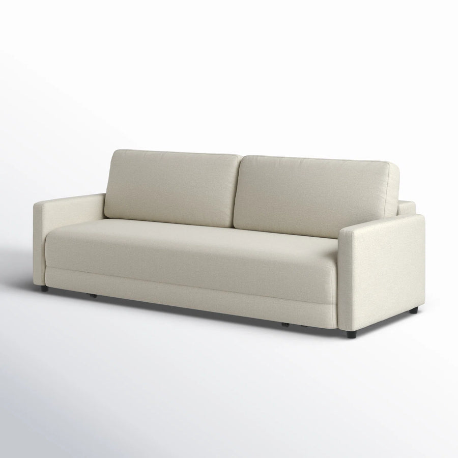 Leora Fabric 3 Seater Convertible Sofa Cum Bed In Ivory Cream Colour - Febonic Living
