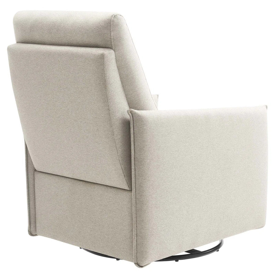 Morris Fabric Swivel Chair In Ivory Cream Colour - Febonic Living