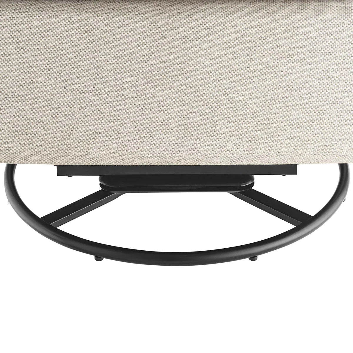 Morris Fabric Swivel Chair In Ivory Cream Colour