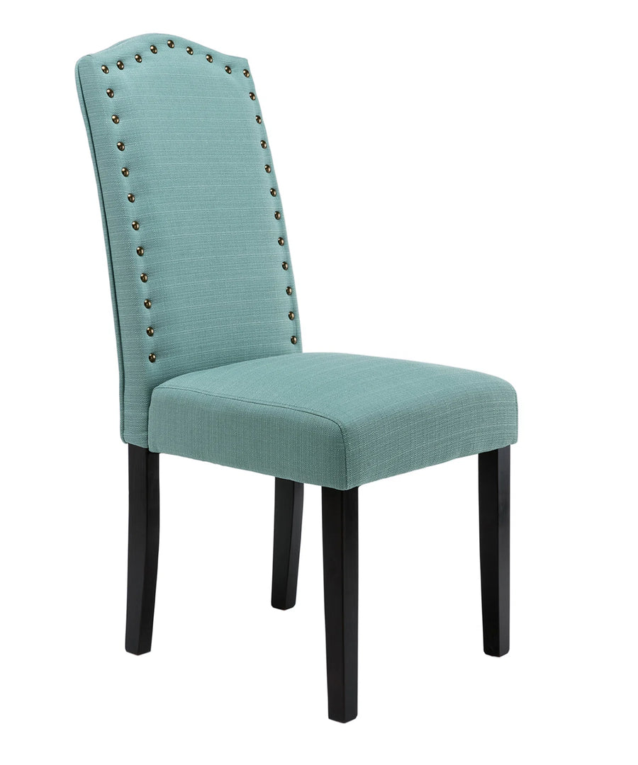 Mory Fabric Dining Chair In Tiffany Blue Colour Set Of 2 - Febonic Living