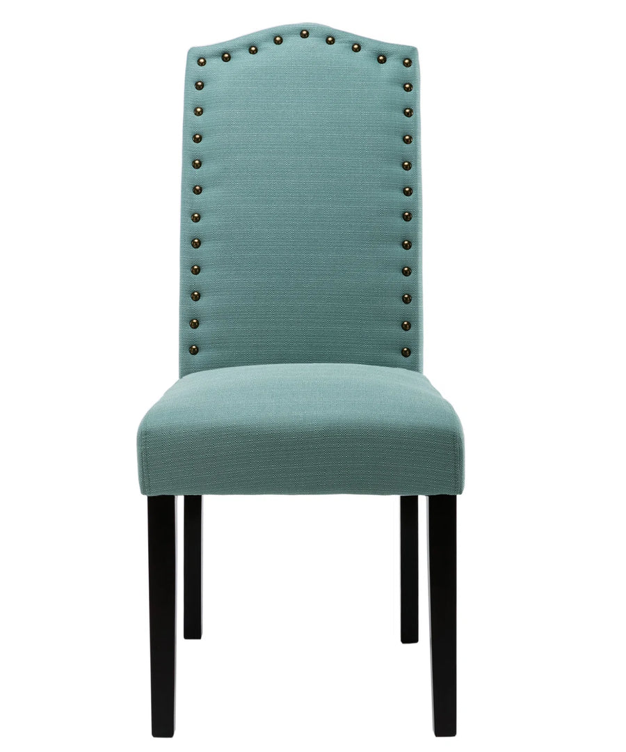 Mory Fabric Dining Chair In Tiffany Blue Colour Set Of 2 - Febonic Living