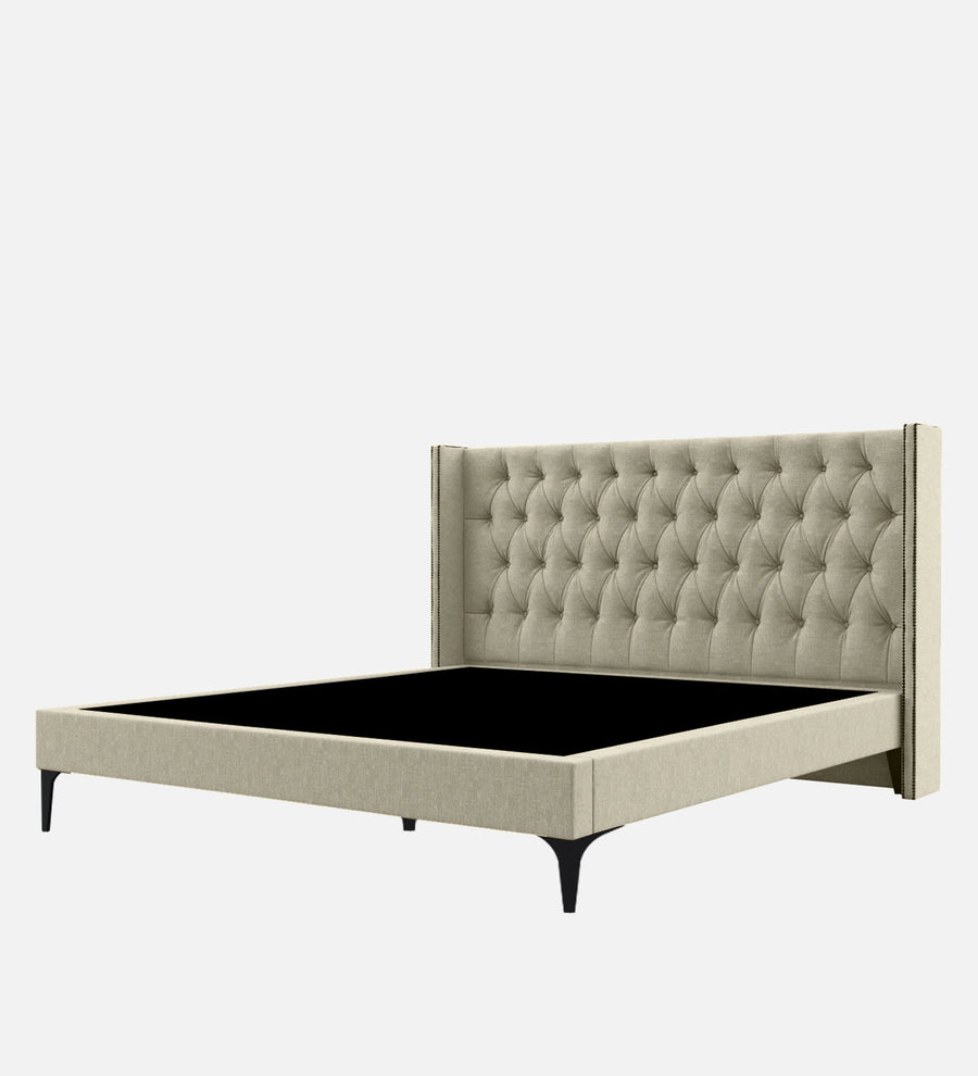 Mosa Fabric Upholstered Queen Size Bed In Ash Grey Colour - Febonic Living
