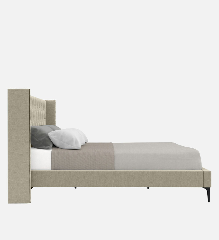 Mosa Fabric Upholstered Queen Size Bed In Ash Grey Colour - Febonic Living