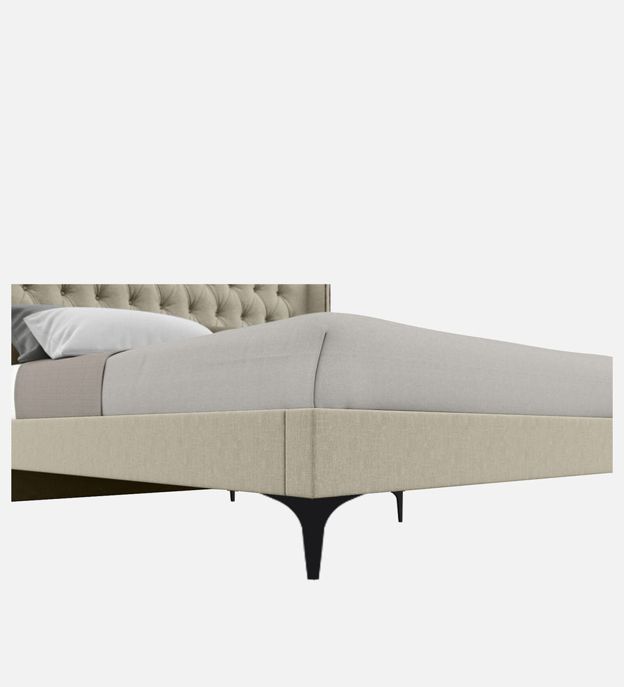 Mosa Fabric Upholstered Queen Size Bed In Ash Grey Colour - Febonic Living