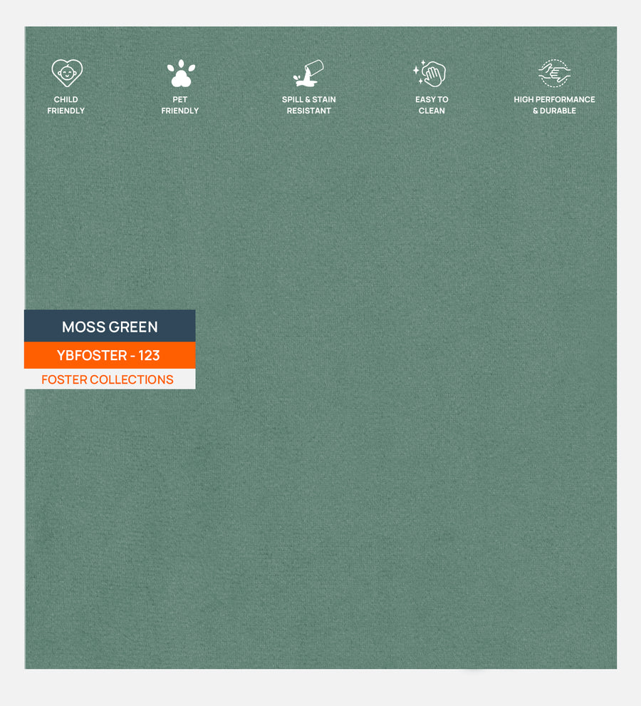 Velvet Foster Fabric Moss Green 123 Code by Febonic Living