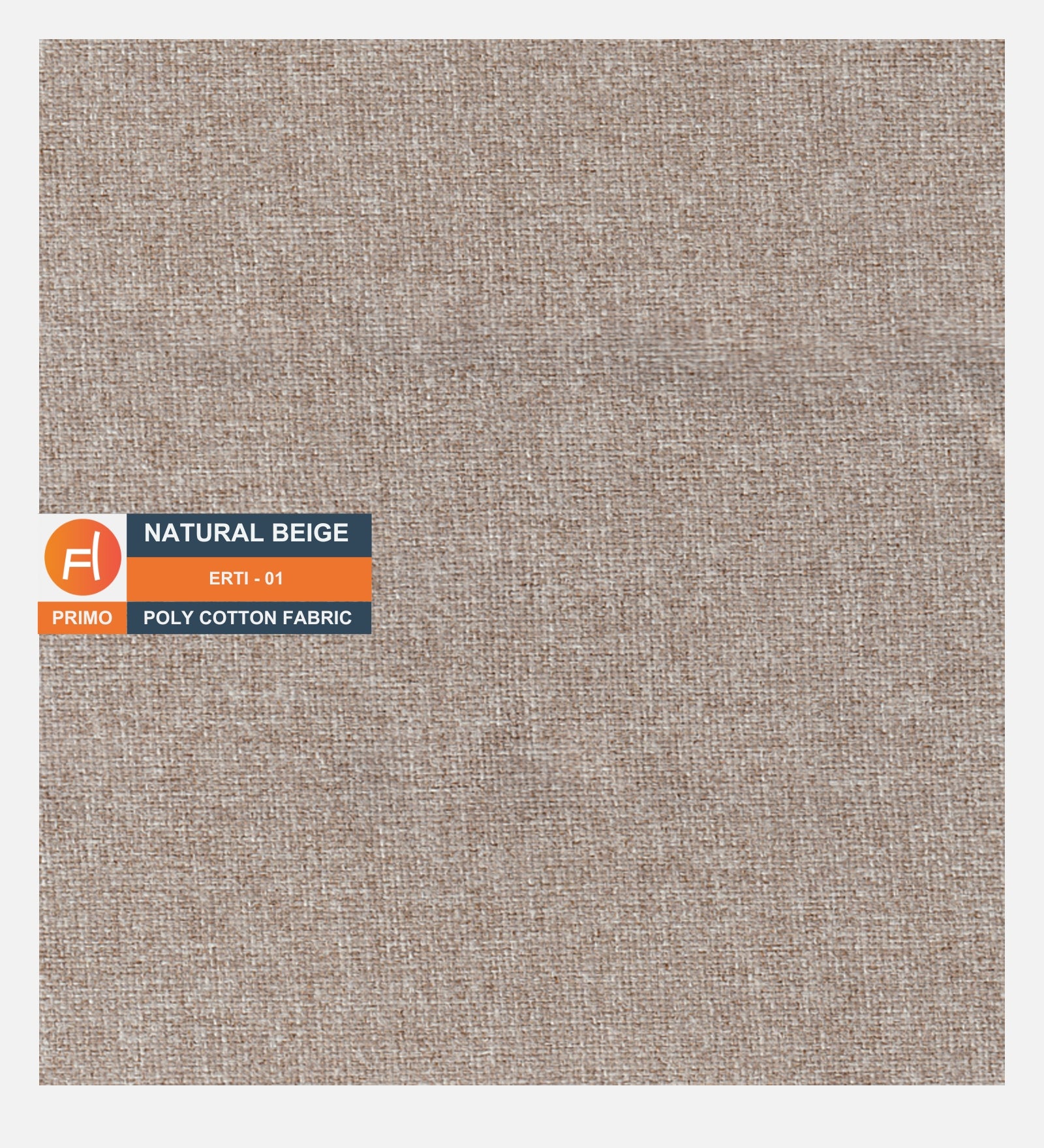 Natural Beige Primo Poly Cotton Fabric