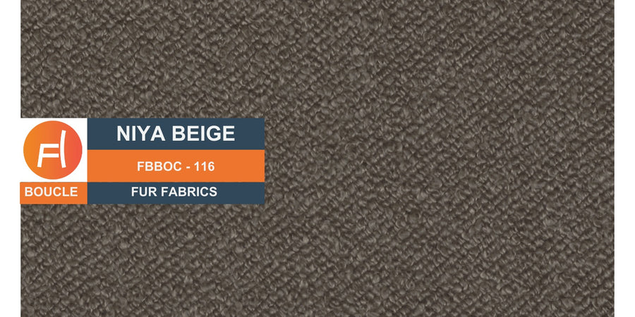 Nesco Boucle Fabric 3 Seater Sofa In Niya Beige Colour - Febonic Living