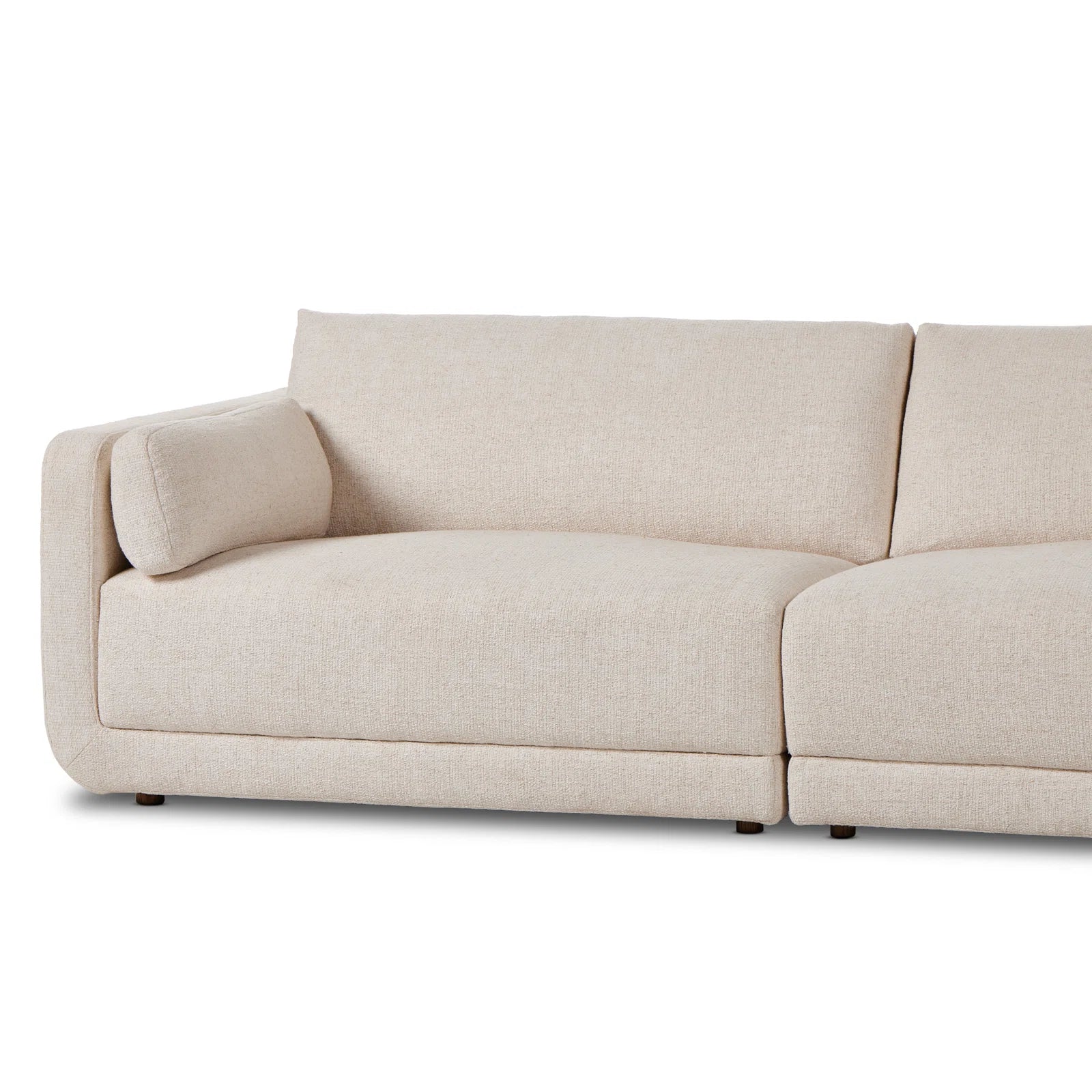 Phoenix Fabric 3 Seater Sofa In Natural Beige Colour