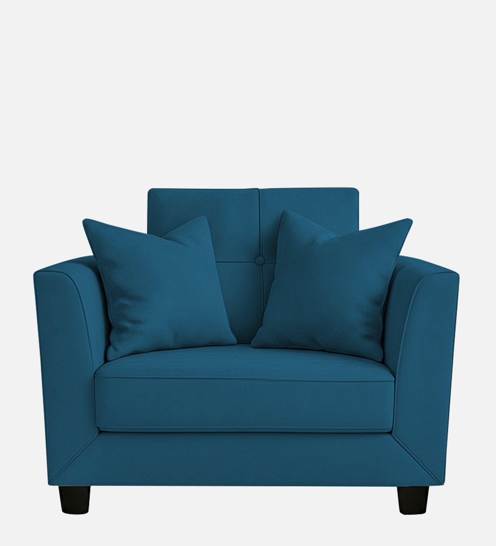 Nestin Velvet 1 Seater Sofa In Azura Blue Colour - Febonic Living