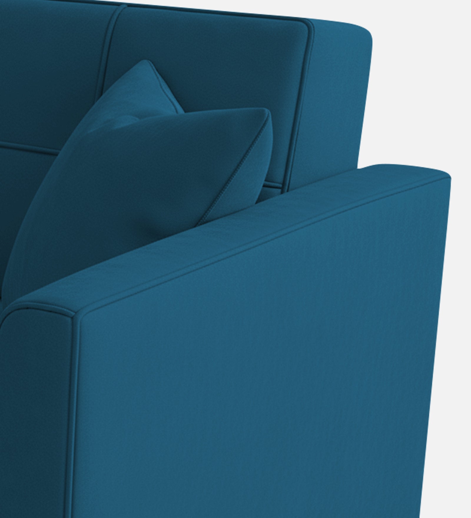 Nestin Velvet 1 Seater Sofa In Azura Blue Colour - Febonic Living