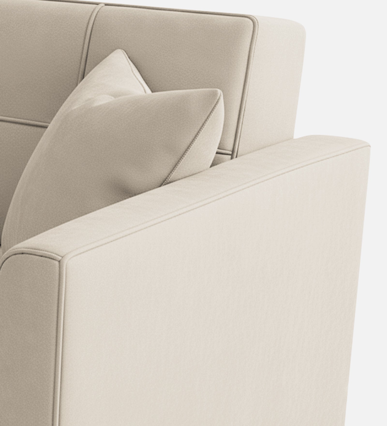 Nestin Velvet 1 Seater Sofa In Camel Beige Colour - Febonic Living
