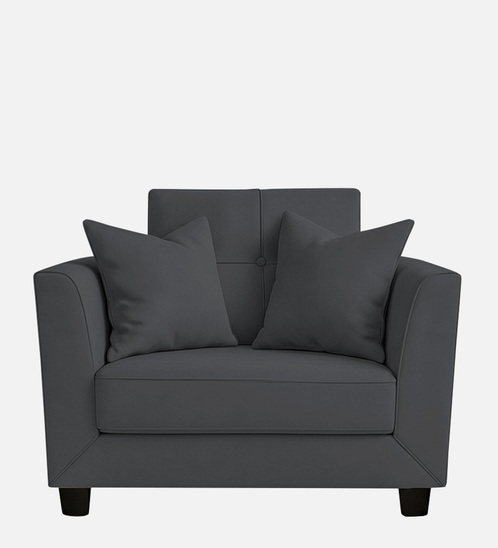 Nestin Velvet 1 Seater Sofa In Davy Grey Colour - Febonic Living