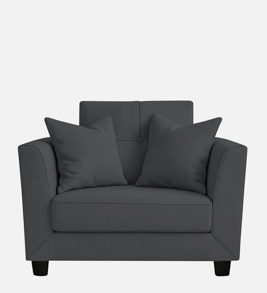 Nestin Velvet 1 Seater Sofa In Davy Grey Colour - Febonic Living