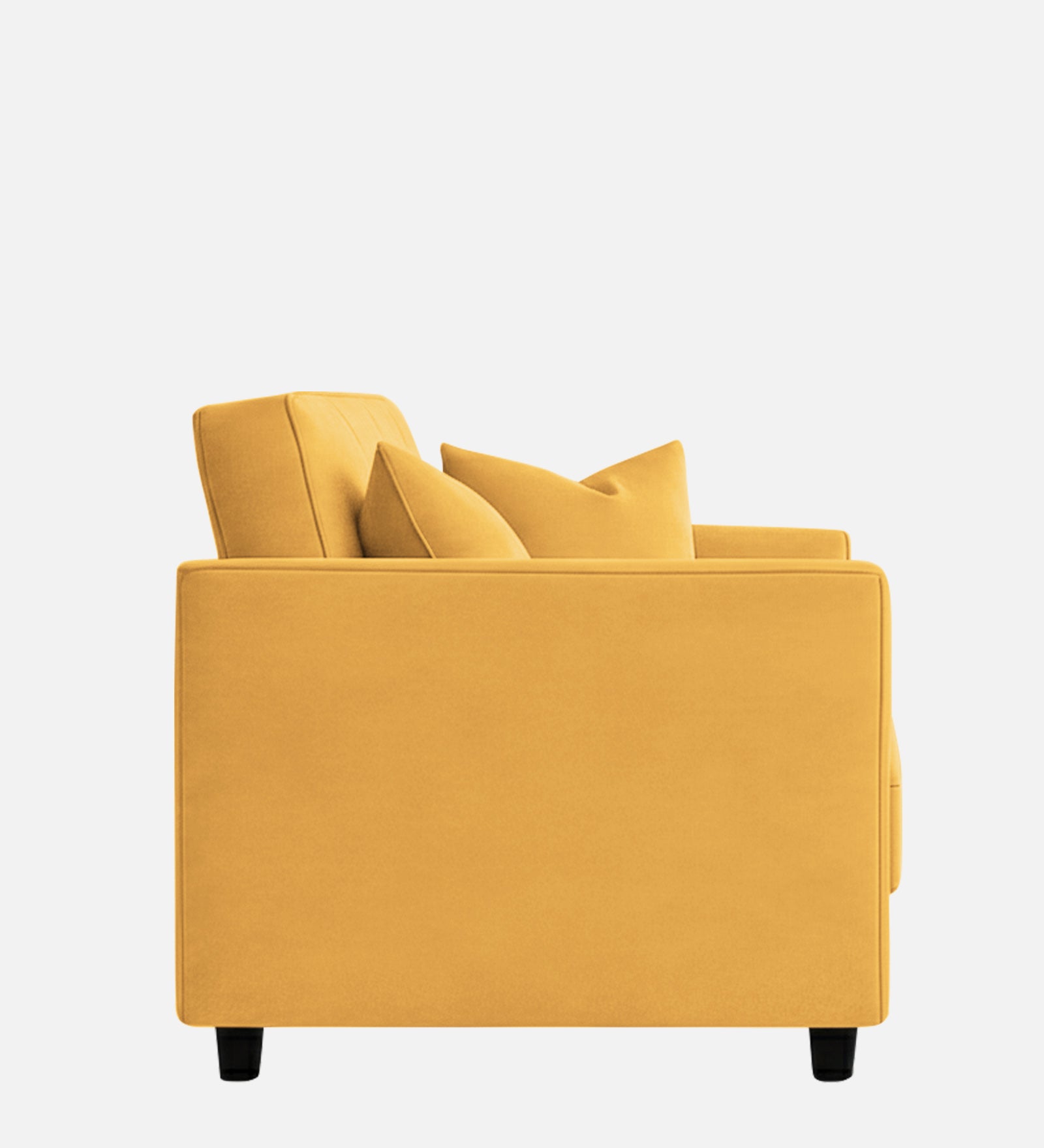 Nestin Velvet 1 Seater Sofa In Turmeric Yellow Colour - Febonic Living
