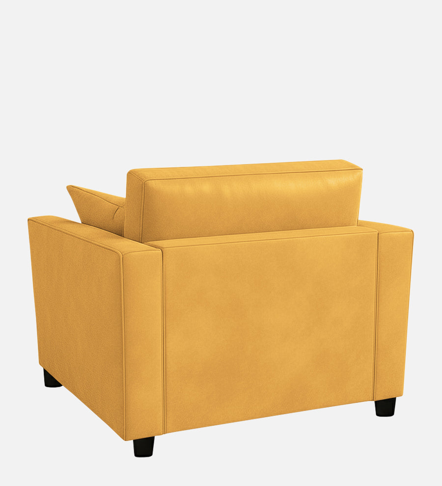 Nestin Velvet 1 Seater Sofa In Turmeric Yellow Colour - Febonic Living