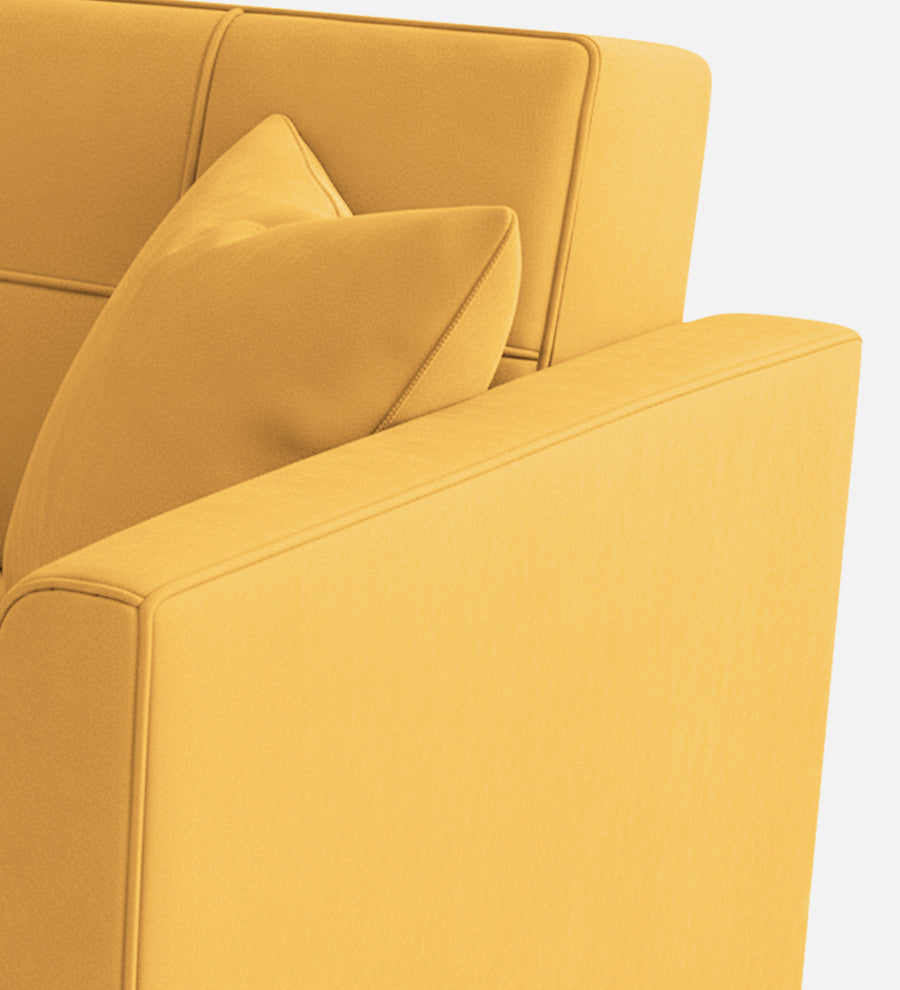 Nestin Velvet 1 Seater Sofa In Turmeric Yellow Colour - Febonic Living