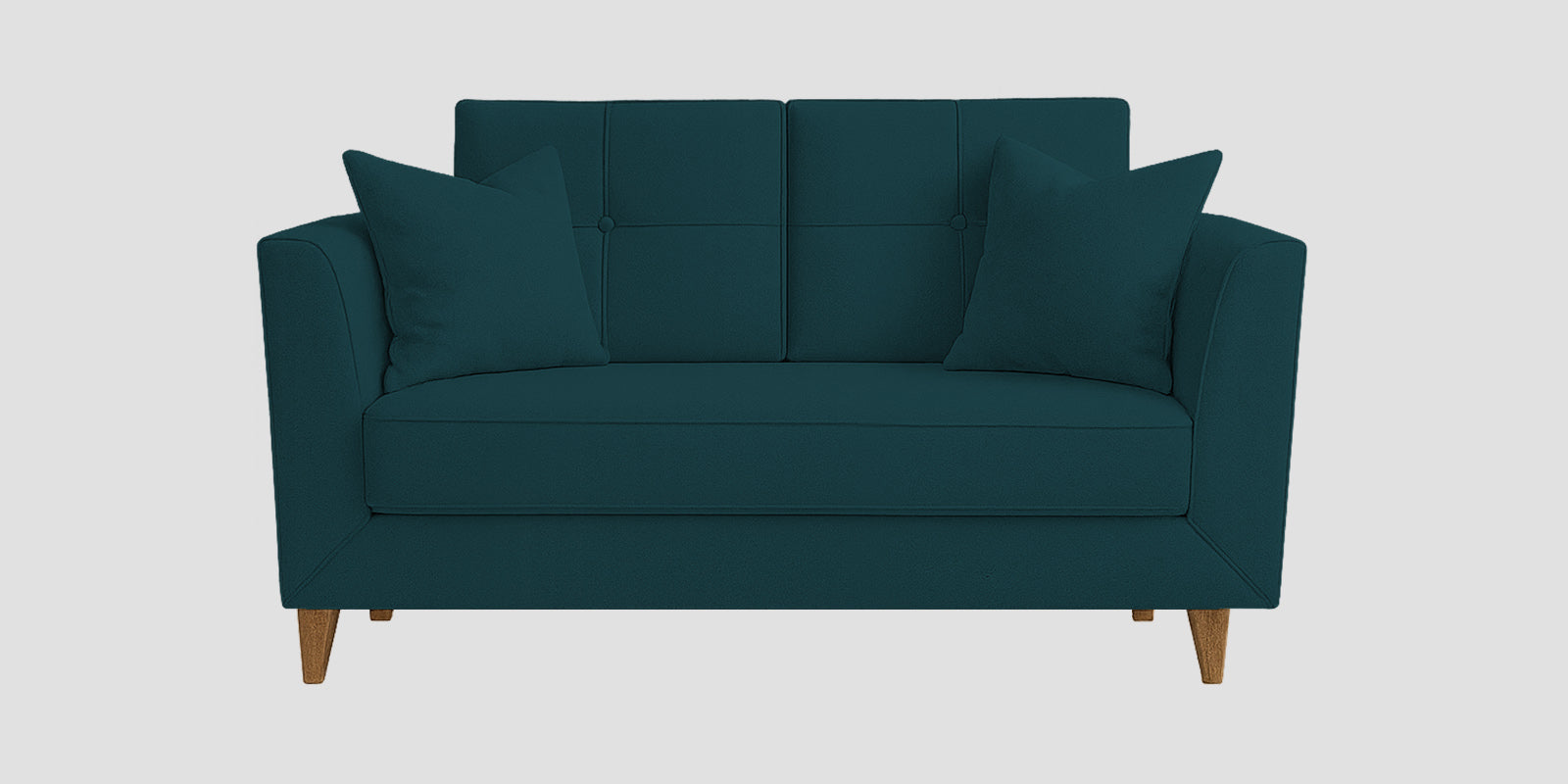 Nestin Velvet 2 Seater Sofa In Arabian Green Colour