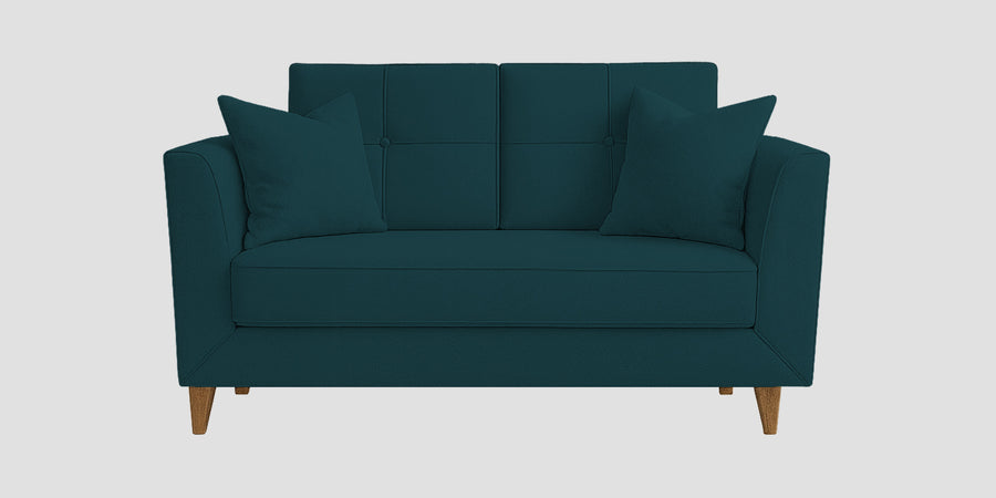 Nestin Velvet 2 Seater Sofa In Arabian Green Colour - Febonic Living