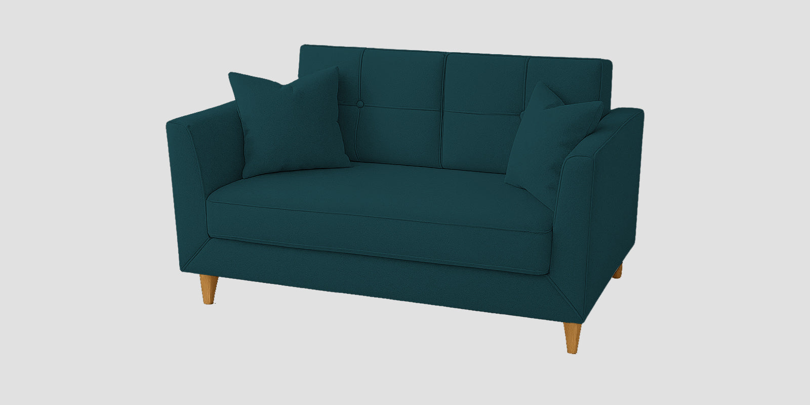 Nestin Velvet 2 Seater Sofa In Arabian Green Colour