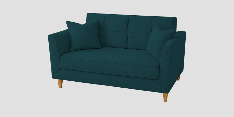 Nestin Velvet 2 Seater Sofa In Arabian Green Colour - Febonic Living