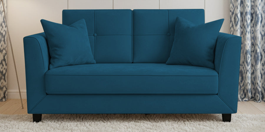 Nestin Velvet 2 Seater Sofa In Arabian Green Colour Copy - Febonic Living
