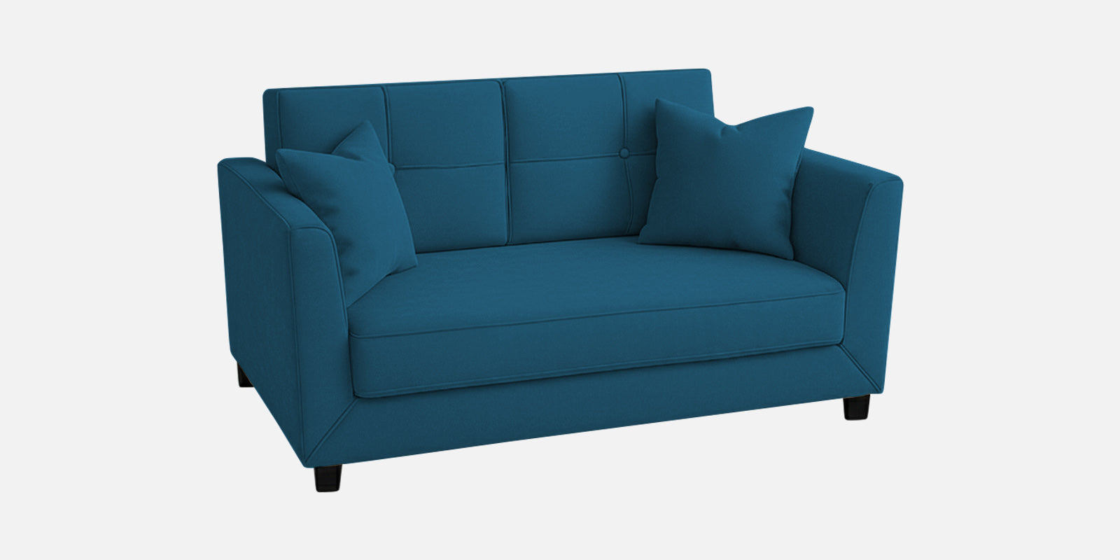 Nestin Velvet 2 Seater Sofa In Azura Blue Colour
