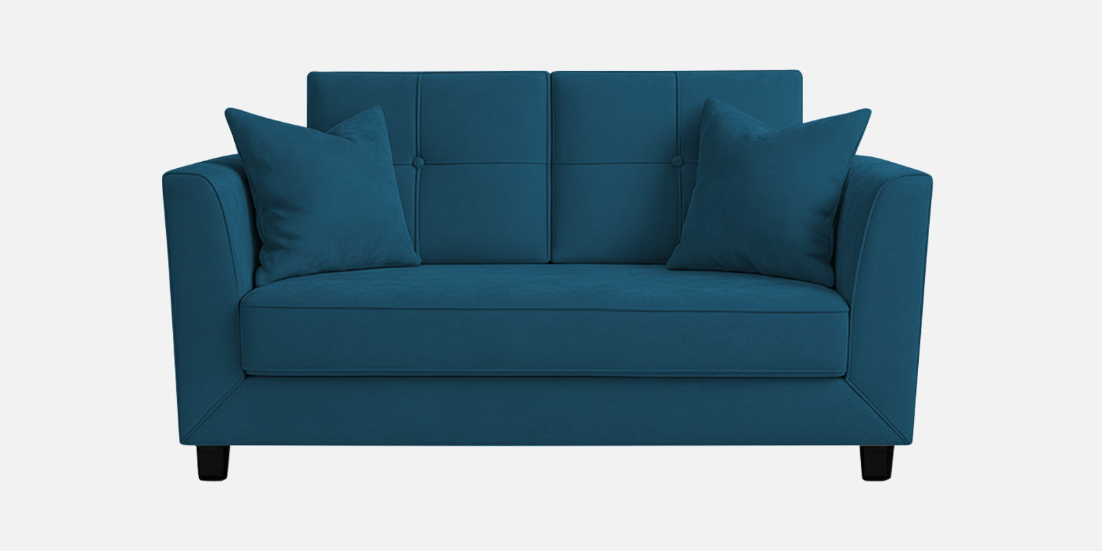 Nestin Velvet 2 Seater Sofa In Azura Blue Colour