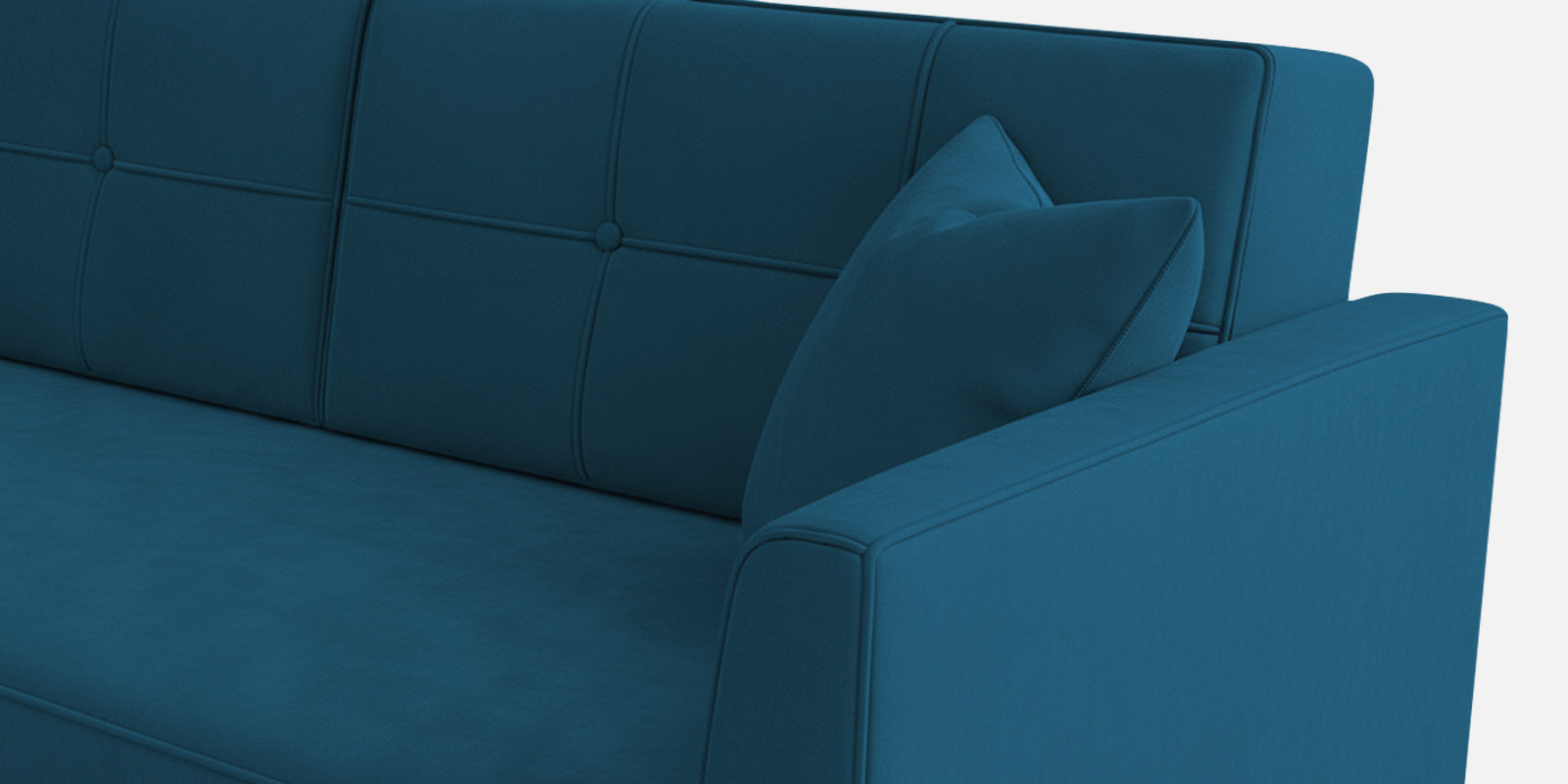 Nestin Velvet 2 Seater Sofa In Azura Blue Colour