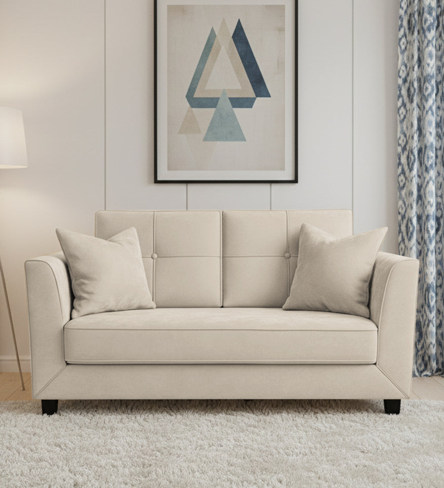 Nestin  2 Seater Velvet Sofa - Camel Beige by Febonic Living