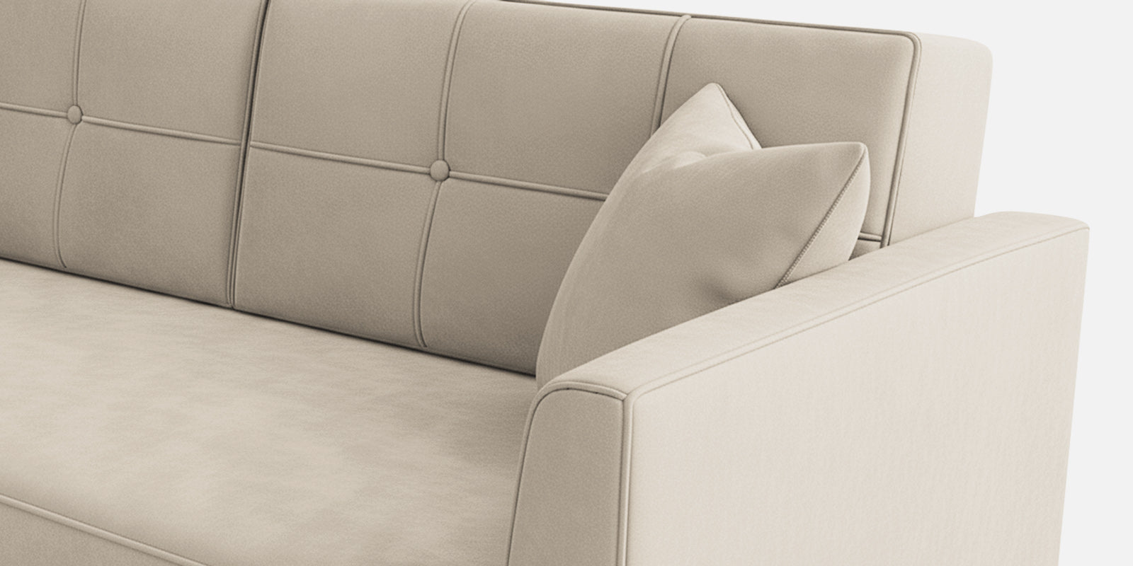 Nestin Velvet 2 Seater Sofa In Camel Beige Colour